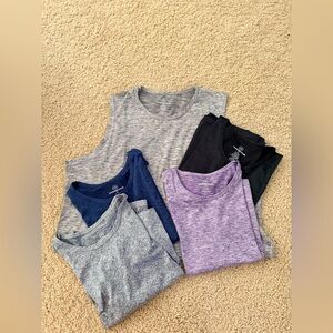 Real Essentials Women's Dry Fit Crop Tank Top -Gym Yoga Workout Sports Tee